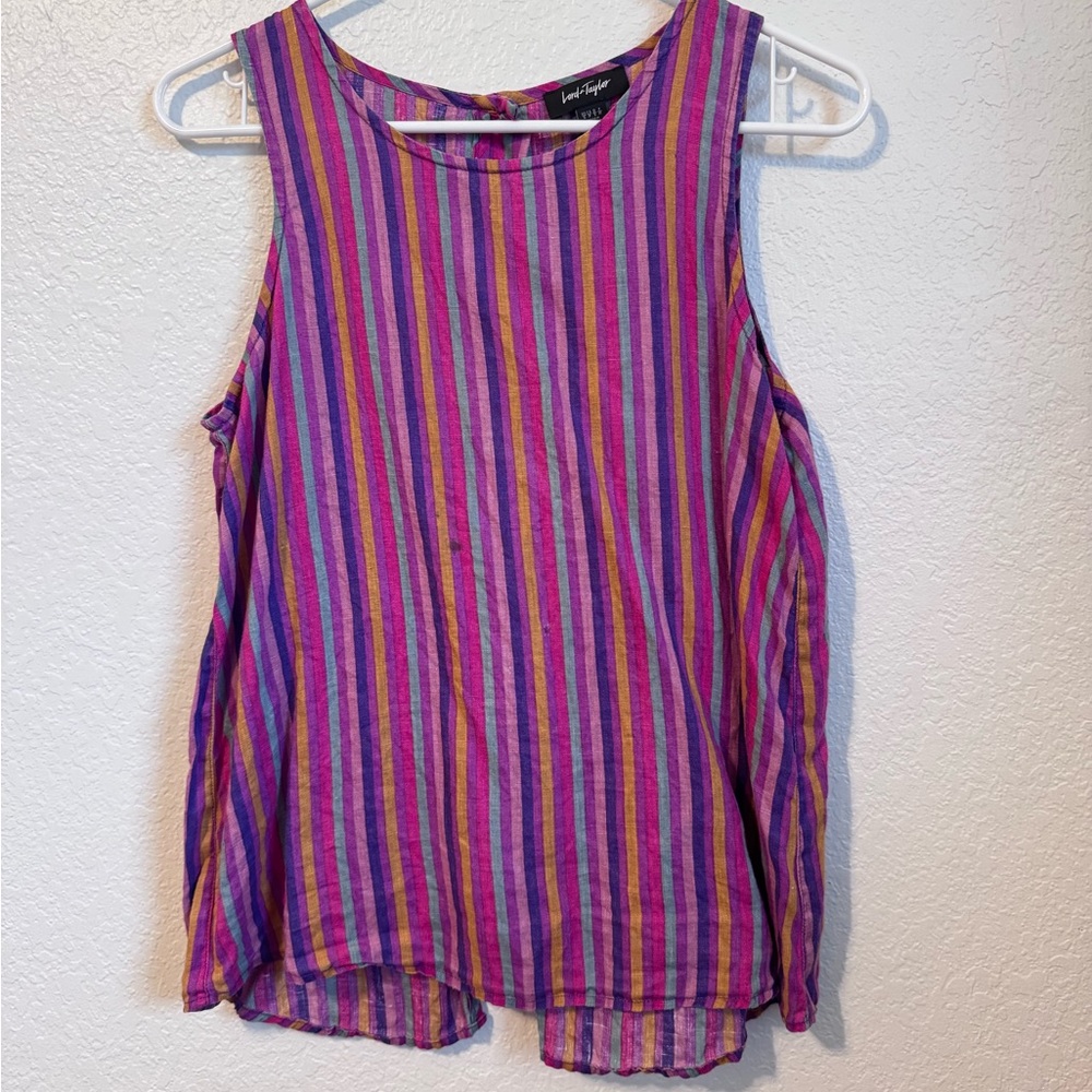 Lord and Taylor small tank top blouse stripes
